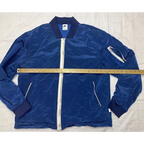 Nike Track Jacket Windbreaker Full Zipper Men’s Size L Large Color Navy Blue - Picture 7 of 8